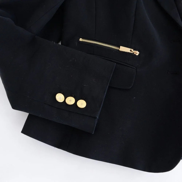 Vince Camuto Black Blazer with Single Gold Button Fitted Jacket Size 14 - Picture 7 of 13